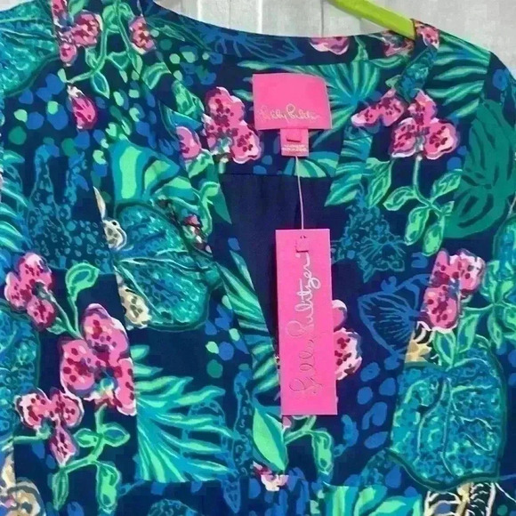 NWT Lilly Pulitzer Sz 6 Gabriel Dress Sz 6 LOW TIDE NAVY LIFE OF PARTY Item#Y - Picture 8 of 13